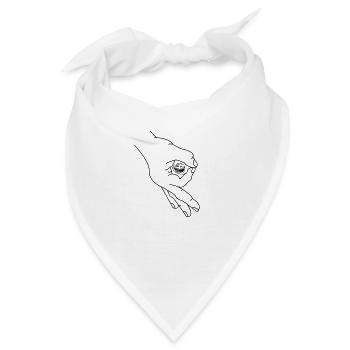 Reingeschaut Reingeguckt Retro Meme - Bandana - Weiß - Vorne