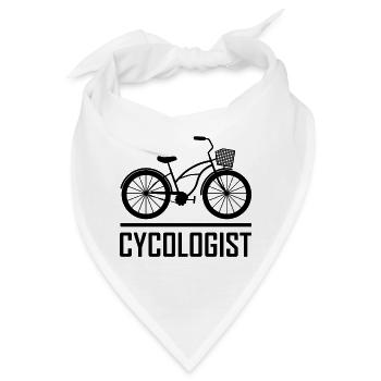 CYCOLOGIST Fahrrad Lustig Radfahren Fahrradfahrer - Bandana - Weiß - Vorne