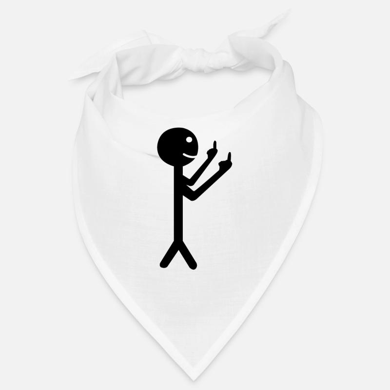 Middle finger Stinkefinger stick figure Bandana