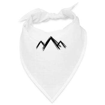 Berg Berge Wandern - Bandana - Weiß - Vorne