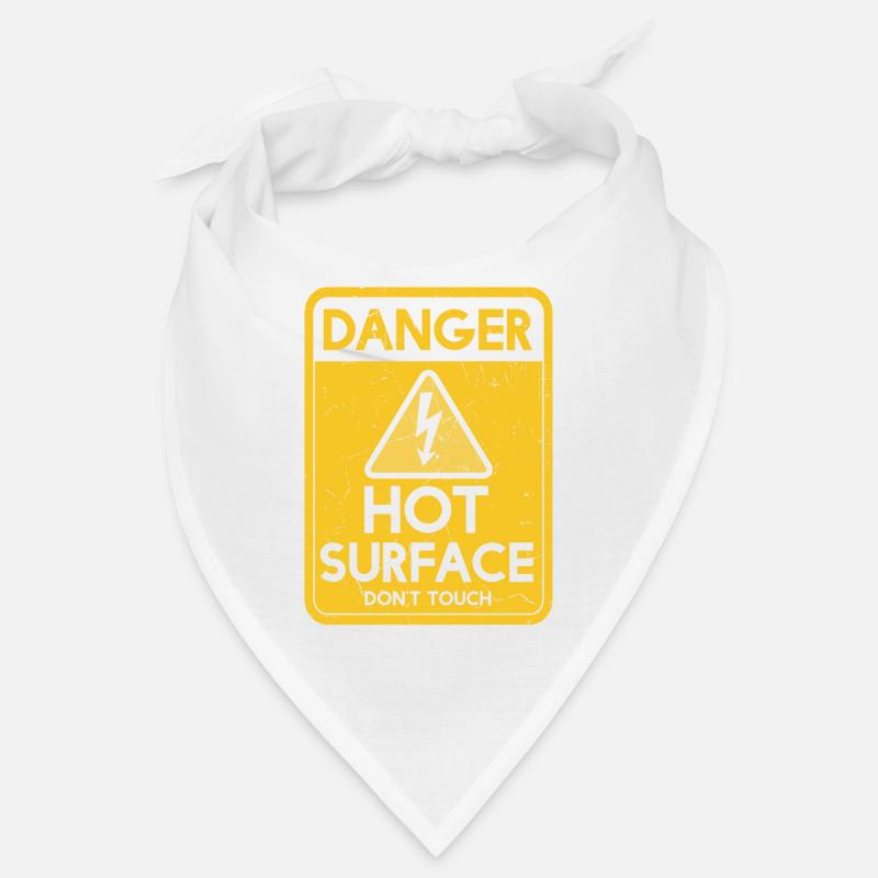 Danger Hot Surface Don't Touch Humor Bandana