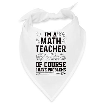 Mathelehrer Mathematische Formel Geometrie Lehrer - Bandana - Weiß - Vorne