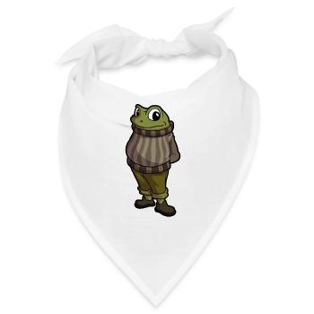 Cottagecore ästhetische niedlichen Frosch Goblincore Ästhet - Bandana - Weiß - Vorne