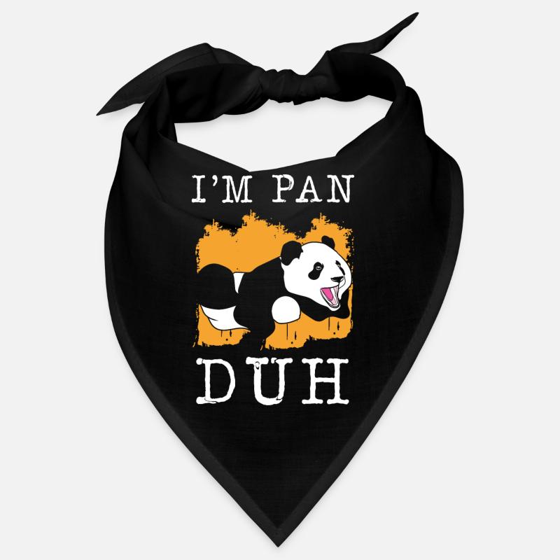 Ich bin ein Pan Duh SchwarzweißSportBär Bambus Bandana