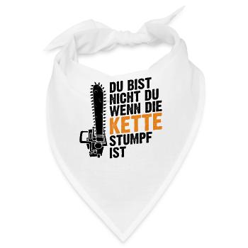 Holzfäller Kette Kettensäge - Bandana - Weiß - Vorne