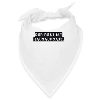 Lehrer - Der Rest ist Hausaufgabe - Bandana - Weiß - Vorne