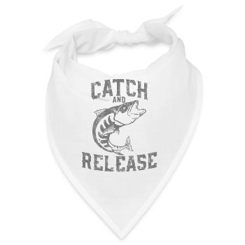 Für richtige Angler - Catch and Release - Bandana - Weiß - Vorne