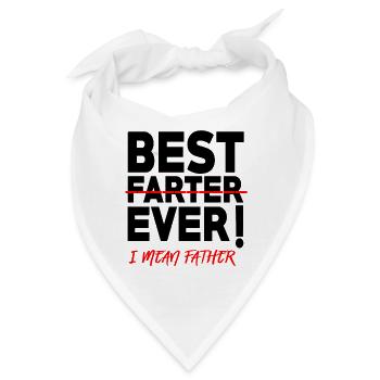Funny Father Gift for Father Best Father Ever Fun - Bandana - Weiß - Vorne