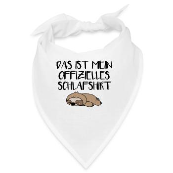 Faultier Schlafshirt - Bandana - Weiß - Vorne