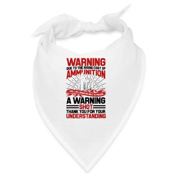 Wegen steigender Kosten für Munition - Warnpistole - Bandana - Weiß - Vorne