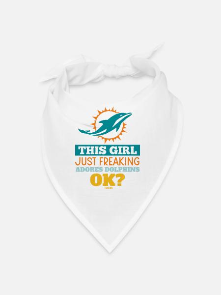 Fille aime les dauphins - Bandana - blanc