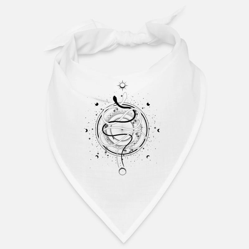 Schlangen Mondphasen Occult Wicca Goth Clothes Bandana