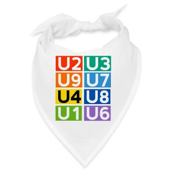 Berliner U-Bahn - Bandana - Weiß - Vorne