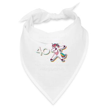 Mit 40 Verdammt Gut Aussehen Vierzigster - Bandana - Weiß - Vorne