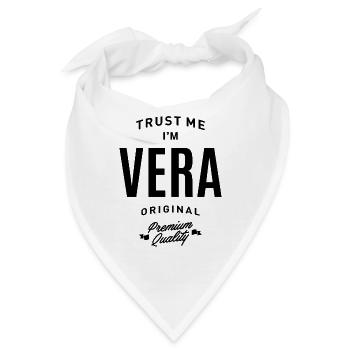 Womens Vera personalisierte Namen Geburtstagsgeschenk - Bandana - Weiß - Vorne