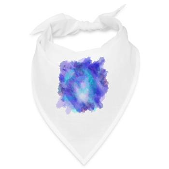 Aquarell malerei Meeresblau - Bandana - Weiß - Vorne