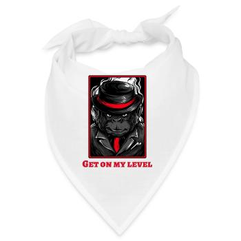 Affe Nadelstreifen Primaten T-shirt für Affen - Bandana - Weiß - Vorne