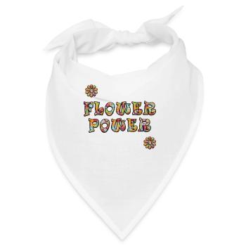 Flower Power - Bandana - Weiß - Vorne