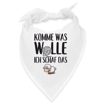 Komme was Wolle ich Schaf das - Bandana - Weiß - Vorne