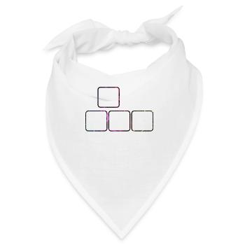 WASD Gaming Gamer PC Tastatur Zocker WASD - Bandana - Weiß - Vorne