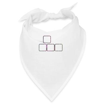 WASD Gaming Gamer PC Tastatur Zocker WASD - Bandana - Weiß - Vorne
