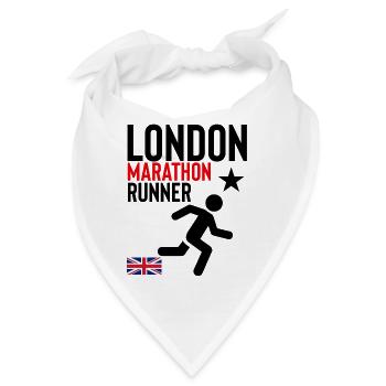 London Marathon Runner - Bandana - Weiß - Vorne