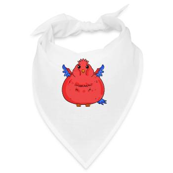 Fett Papagei Körperfett - Bandana - Weiß - Vorne