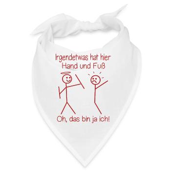 Lustige Strichmännchen Cartoon Comic - Bandana - Weiß - Vorne