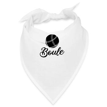 Boule und Pétanque Spieler - Bandana - Weiß - Vorne