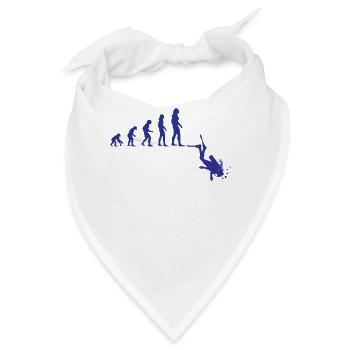 Tauchen Evolution Taucher Mädchen Damen Geschenk - Bandana - Weiß - Vorne