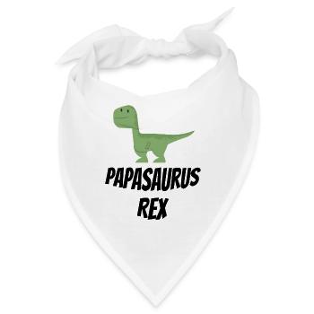 Papasaurus Rex - Bandana - Weiß - Vorne
