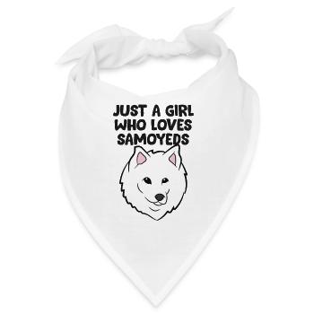 Samojeden-Mädchen Nur ein Mädchen, das - Bandana - Weiß - Vorne