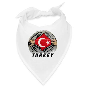 Türkei Fahne - Bandana - Weiß - Vorne