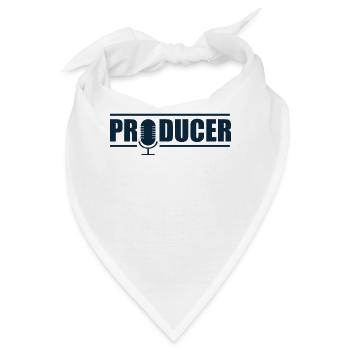 Beat Produzent Producer Musikproduzent DJ Hip Hop - Bandana - Weiß - Vorne
