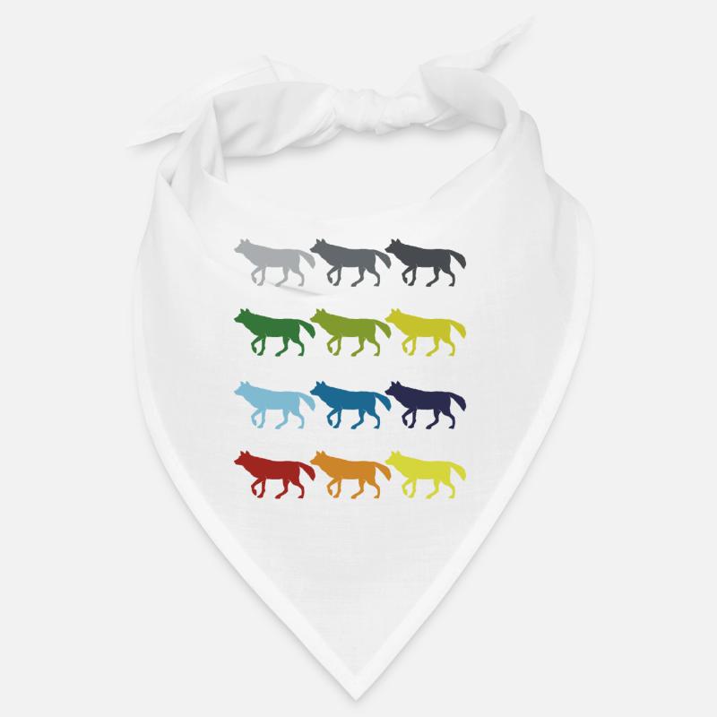Neon Pop Art Retro Wolf Wildtier Geschenkidee Bandana