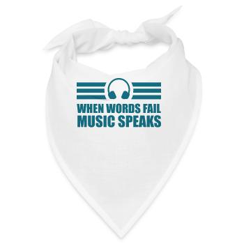 Wo Worte versagen spricht Musik Komponist Musiker - Bandana - Weiß - Vorne