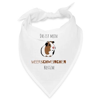 Meerschweinchen Kostüm - Bandana - Weiß - Vorne