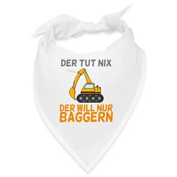Bagger Baggern - Bandana - Weiß - Vorne