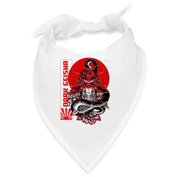 Dunkle Geisha japanische Kunstwerk - Bandana - Weiß - Vorne