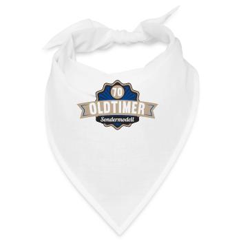 70 Jahre Oldtimer Sondermodell 70. Geburtstag - Bandana - Weiß - Vorne