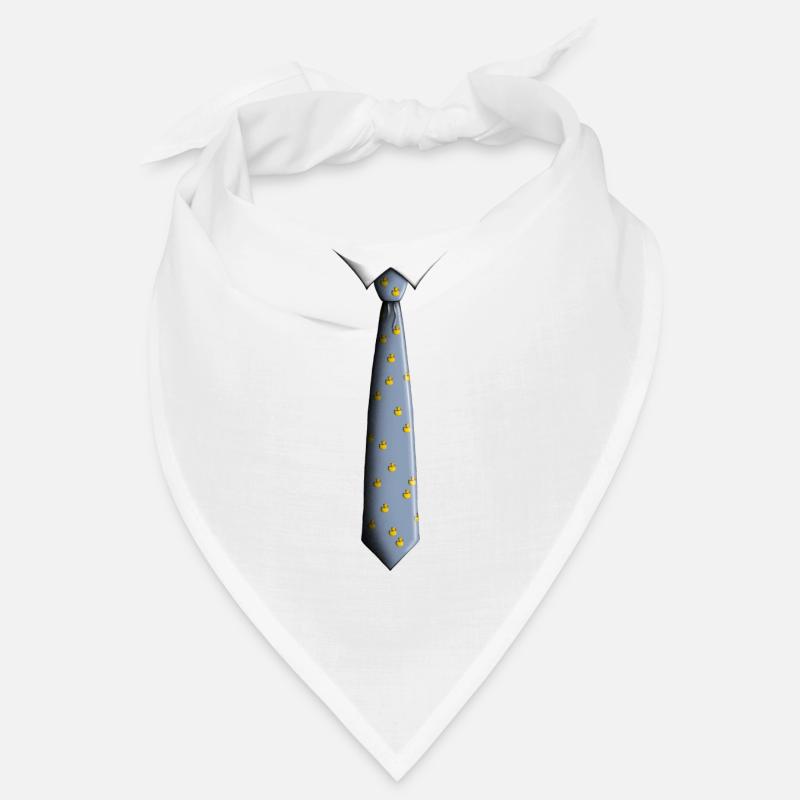 Cravate avec canard - Bandana - blanc