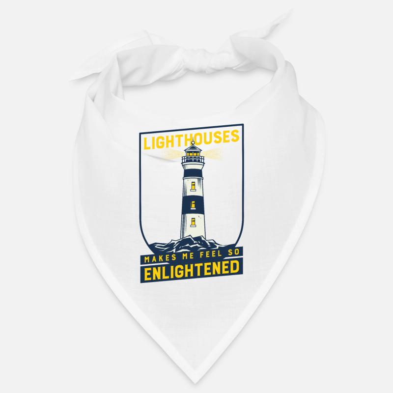 Lighthouse Seaside Nautical Lighthouses - Bandana - Weiß