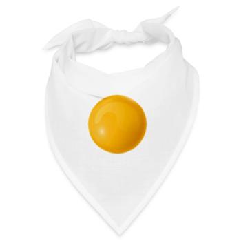 Spiegelei Kostüm Eigelb Für Frühstück Brunch Liebe - Bandana - Weiß - Vorne