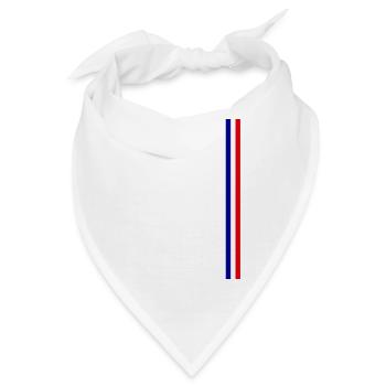 Französische Flagge - blau weiß rot - Bandana - Weiß - Vorne