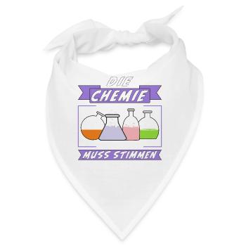 DIE CHEMIE MUSS STIMMEN - Bandana - Weiß - Vorne