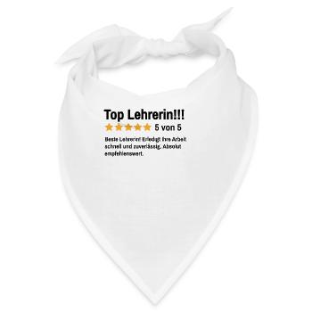 Lehrerin Schule Lustiger Spruch Klassenlehrerin - Bandana - Weiß - Vorne