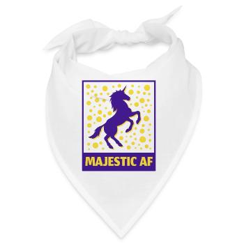 Majestätische Af - Bandana - Weiß - Vorne