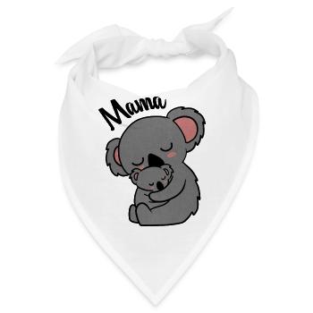 Süße Koala Bär Mama mit Cub - Bandana - Weiß - Vorne
