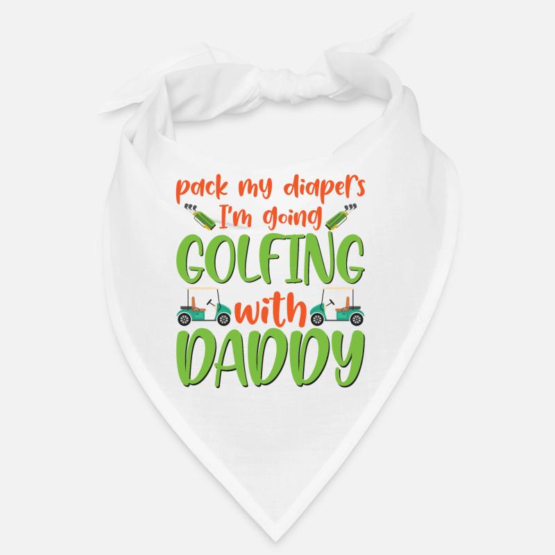 Pack My Diapers Golfing With Daddy Baby Onesie Bandana