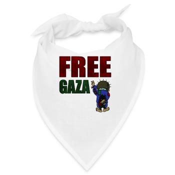 Free Gaza, Free Palestine, save Gaza, Palestina - Bandana - Weiß - Vorne
